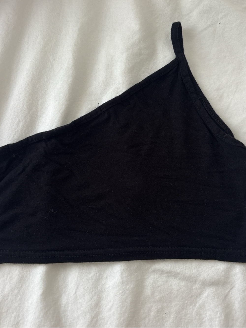 Nasty Gal Black One-Shoulder Crop Top